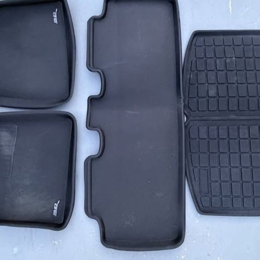 Tesla Model Y Floor Mats 5-Seater 2021-2025 Waterproof All Weather 6PCS Set